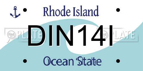DIN14I Rhode Island License Plate