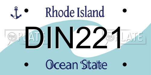 DIN221 Rhode Island License Plate