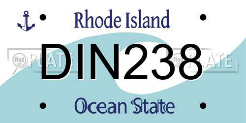 DIN238 Rhode Island License Plate