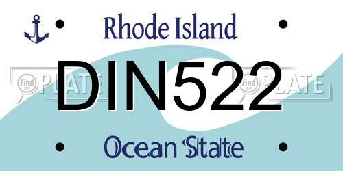 DIN522 Rhode Island License Plate