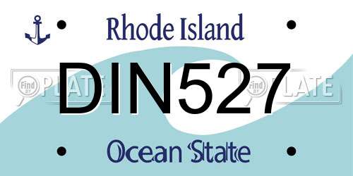 DIN527 Rhode Island License Plate