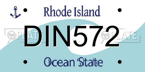 DIN572 Rhode Island License Plate