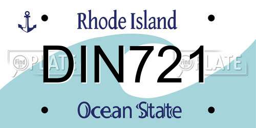 DIN721 Rhode Island License Plate