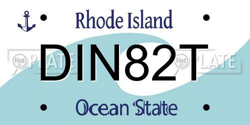 DIN82T Rhode Island License Plate