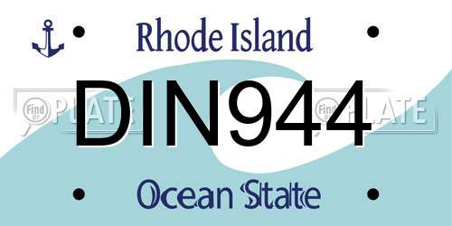 DIN944 Rhode Island License Plate