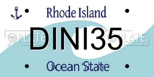 DINI35 Rhode Island License Plate