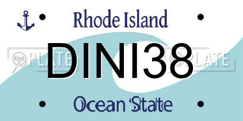 DINI38 Rhode Island License Plate