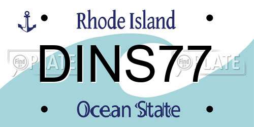 DINS77 Rhode Island License Plate