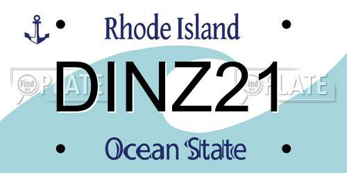 DINZ21 Rhode Island License Plate