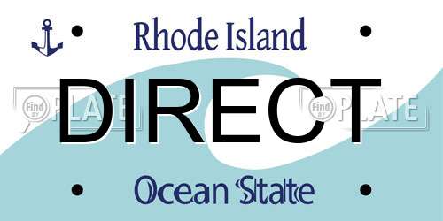 DIRECT Rhode Island License Plate