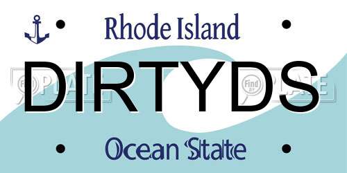 DIRTYDS Rhode Island License Plate