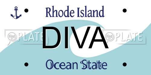 DIVA Rhode Island License Plate