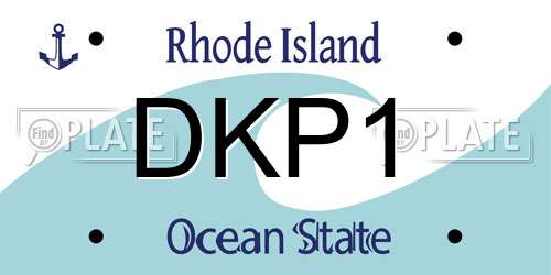 DKP1 Rhode Island License Plate
