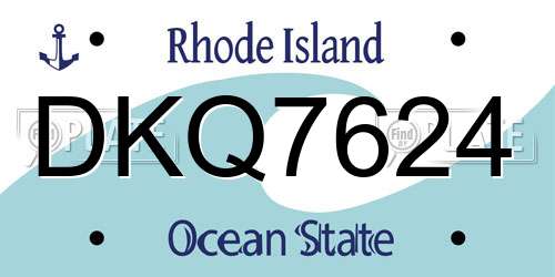 DKQ7624 Rhode Island License Plate