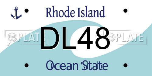 DL48 Rhode Island License Plate