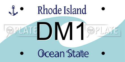 DM1 Rhode Island License Plate