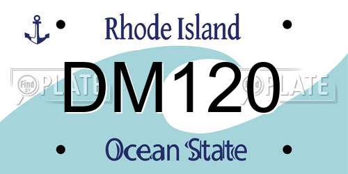 DM120 Rhode Island License Plate