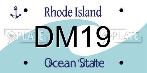 DM19 Rhode Island License Plate