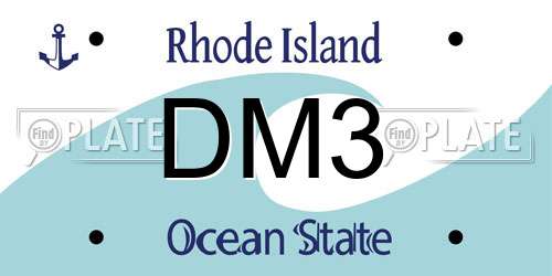 DM3 Rhode Island License Plate