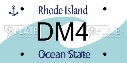 DM4 Rhode Island License Plate