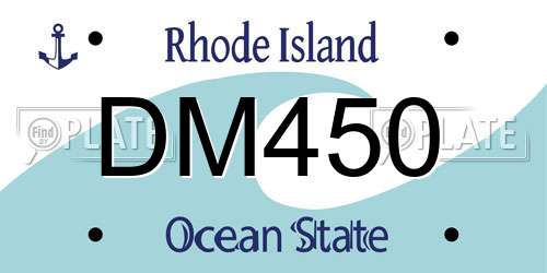DM450 Rhode Island License Plate