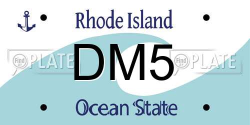 DM5 Rhode Island License Plate