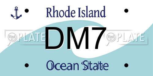 DM7 Rhode Island License Plate