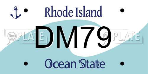 DM79 Rhode Island License Plate