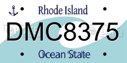 DMC8375 Rhode Island License Plate