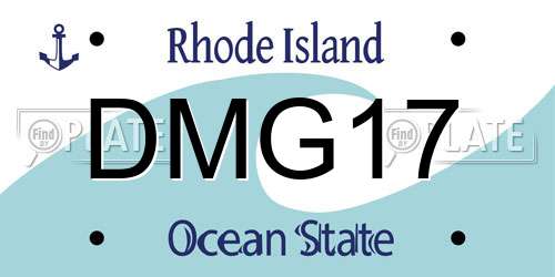 DMG17 Rhode Island License Plate