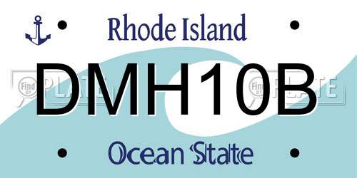 DMH10B Rhode Island License Plate