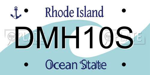 DMH10S Rhode Island License Plate
