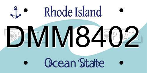 DMM8402 Rhode Island License Plate
