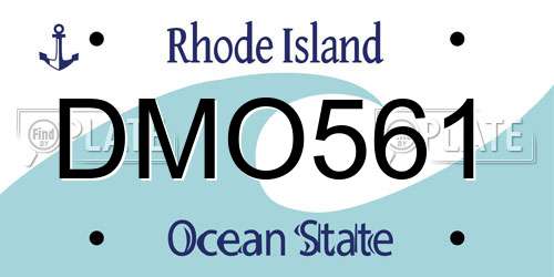 DMO561 Rhode Island License Plate