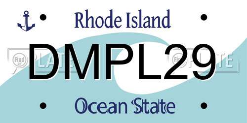 DMPL29 Rhode Island License Plate