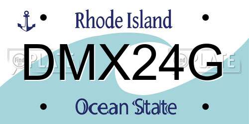 DMX24G Rhode Island License Plate