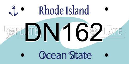 DN162 Rhode Island License Plate