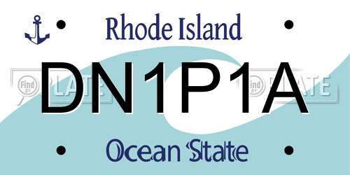 DN1P1A Rhode Island License Plate