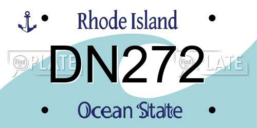 DN272 Rhode Island License Plate