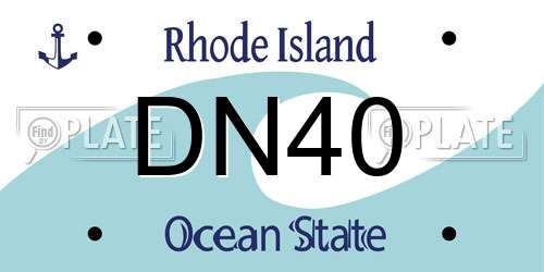 DN40 Rhode Island License Plate