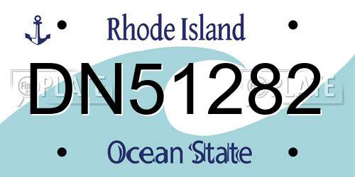 DN51282 Rhode Island License Plate