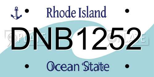 DNB1252 Rhode Island License Plate