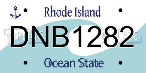 DNB1282 Rhode Island License Plate