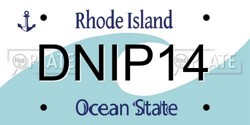 DNIP14 Rhode Island License Plate