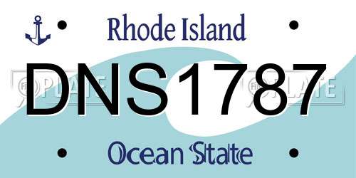 DNS1787 Rhode Island License Plate