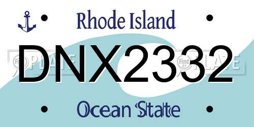 DNX2332 Rhode Island License Plate