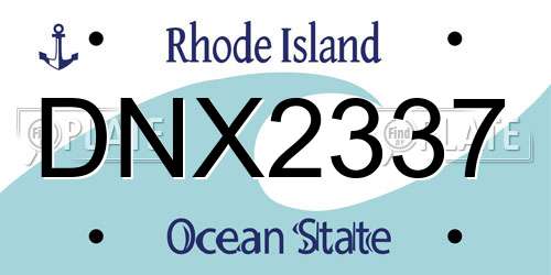 DNX2337 Rhode Island License Plate
