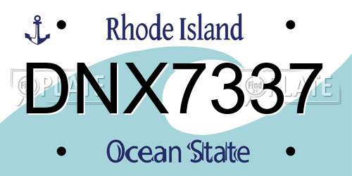 DNX7337 Rhode Island License Plate