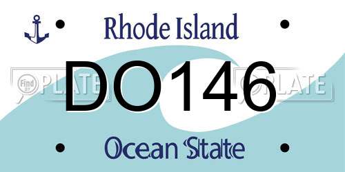 DO146 Rhode Island License Plate