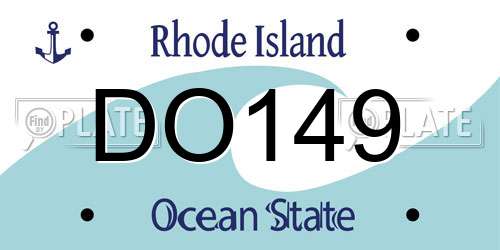 DO149 Rhode Island License Plate